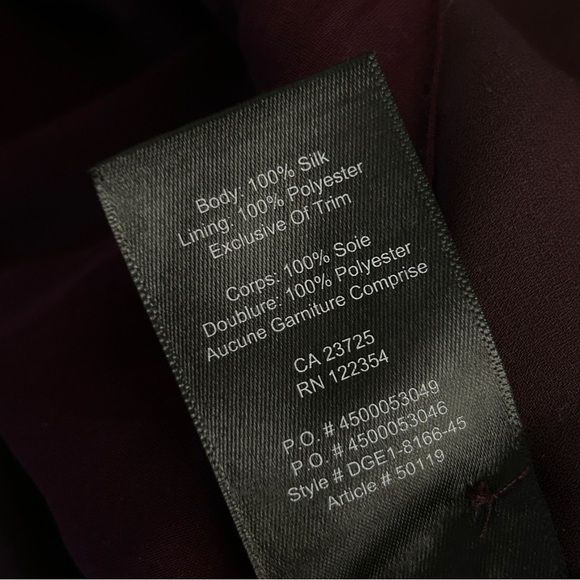 Babaton Deep Burgundy Long Sleeve Dress Size XS - Picture 7 of 12